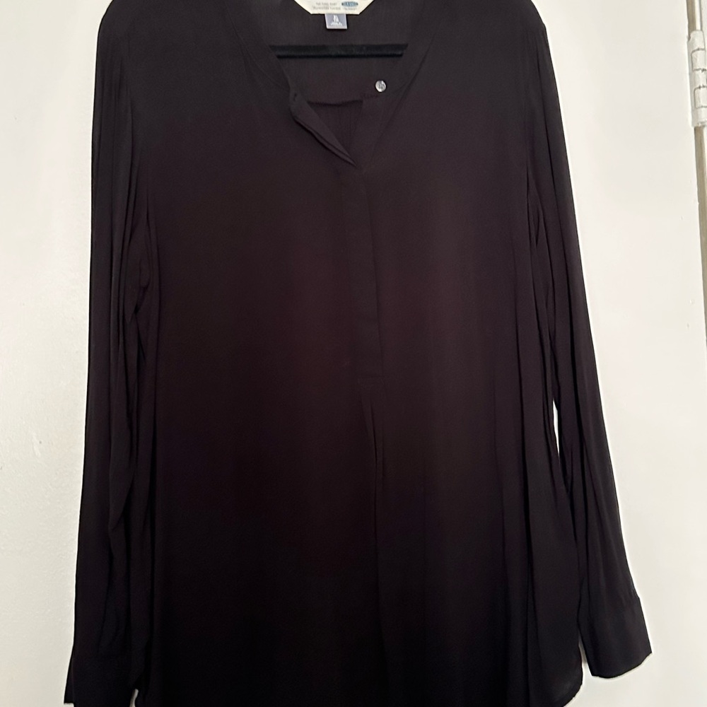 Old Navy Black Long Sleeve Relaxed Blouse